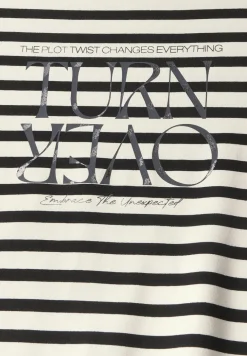 Gestreept shirt met print