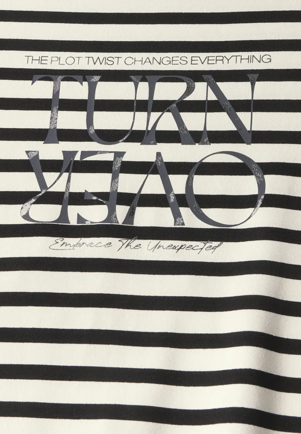 Gestreept shirt met print