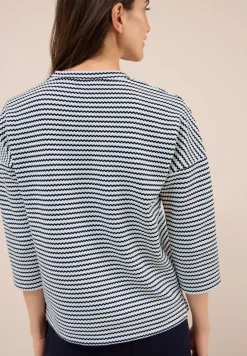 Gestreept shirt met structuur