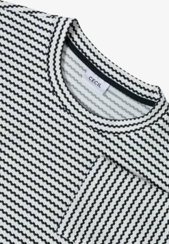 Gestreept shirt met structuur