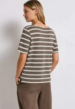 Gestreept shirt met structuur