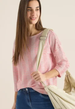 Gestreept shirt met structuur