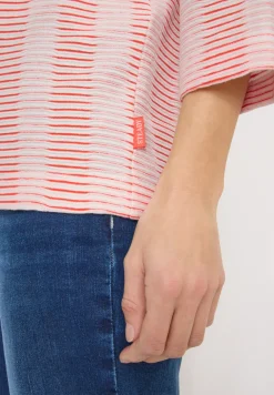Gestreept shirt met structuur