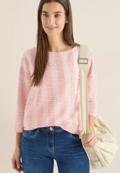 Gestreept shirt met structuur