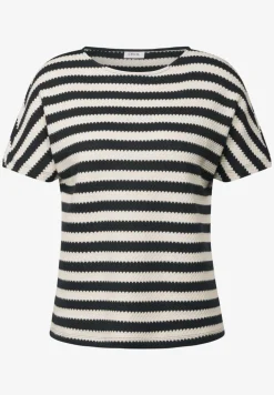Gestreept shirt met structuur