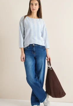 Gestreept shirt met structuur