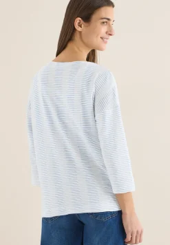 Gestreept shirt met structuur