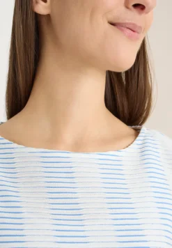 Gestreept shirt met structuur