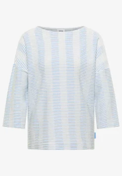 Gestreept shirt met structuur