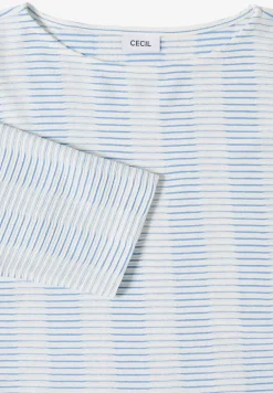 Gestreept shirt met structuur