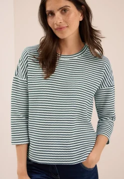 Gestreept shirt met structuur