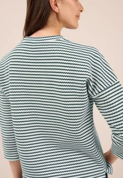 Gestreept shirt met structuur