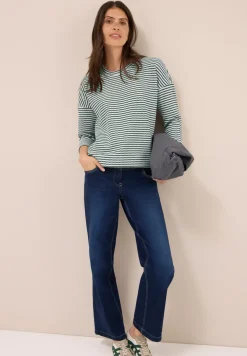 Gestreept shirt met structuur