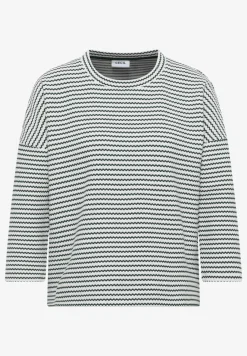 Gestreept shirt met structuur