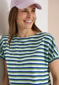 Gestreept shirt met structuur