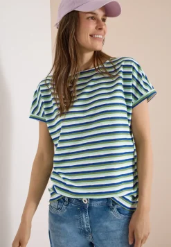 Gestreept shirt met structuur
