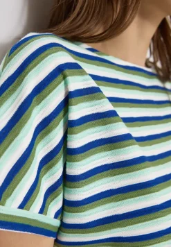 Gestreept shirt met structuur