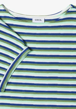 Gestreept shirt met structuur