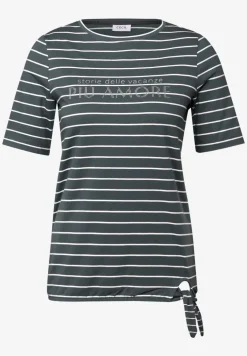 Gestreept shirt met tekst