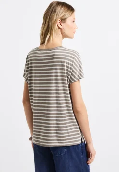 Gestreept shirt met tekst