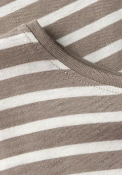 Gestreept shirt met tekst