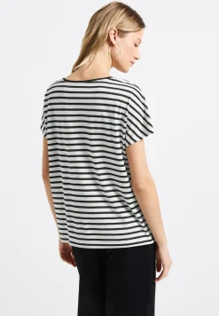 Gestreept shirt met tekst