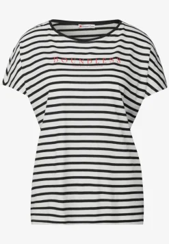 Gestreept shirt met tekst