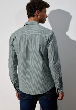 Gestreept slim fit overhemd