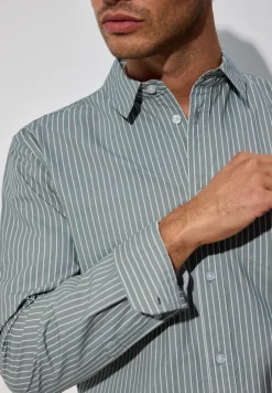Gestreept slim fit overhemd