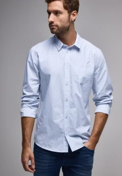Gestreept slim fit overhemd