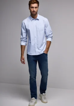 Gestreept slim fit overhemd