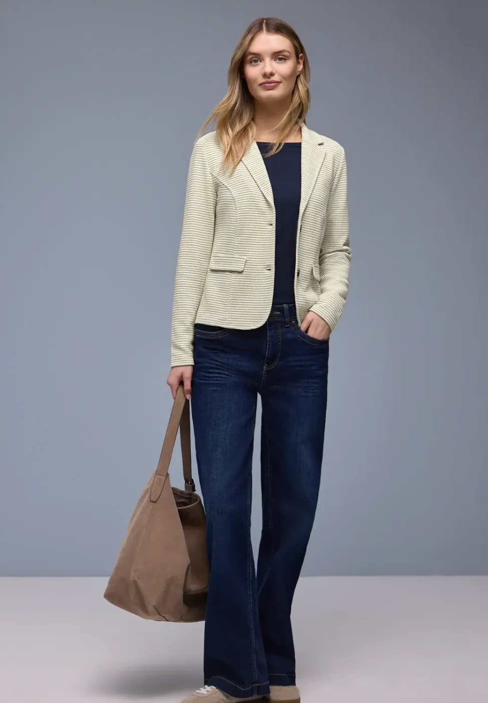 Gestreepte blazer