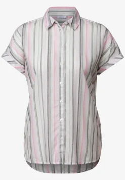 Gestreepte blouse met korte mouwen