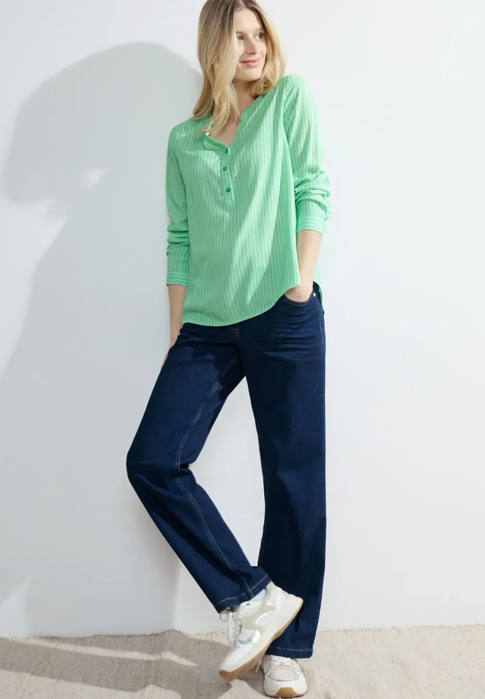 Gestreepte blouse van viscose