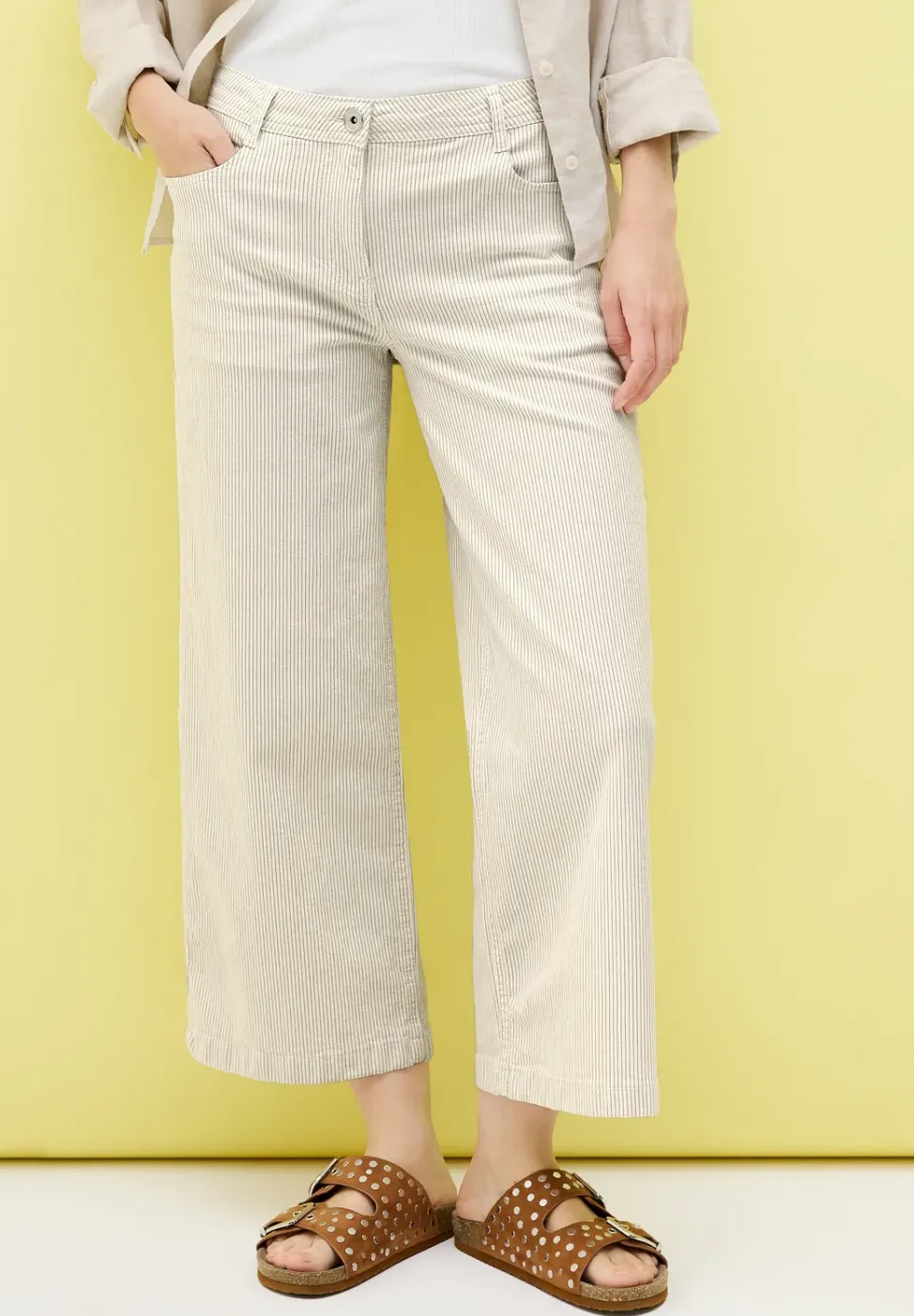 Gestreepte broek Wide Legs