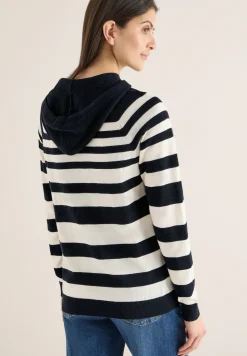 Gestreepte hoodie met structuur