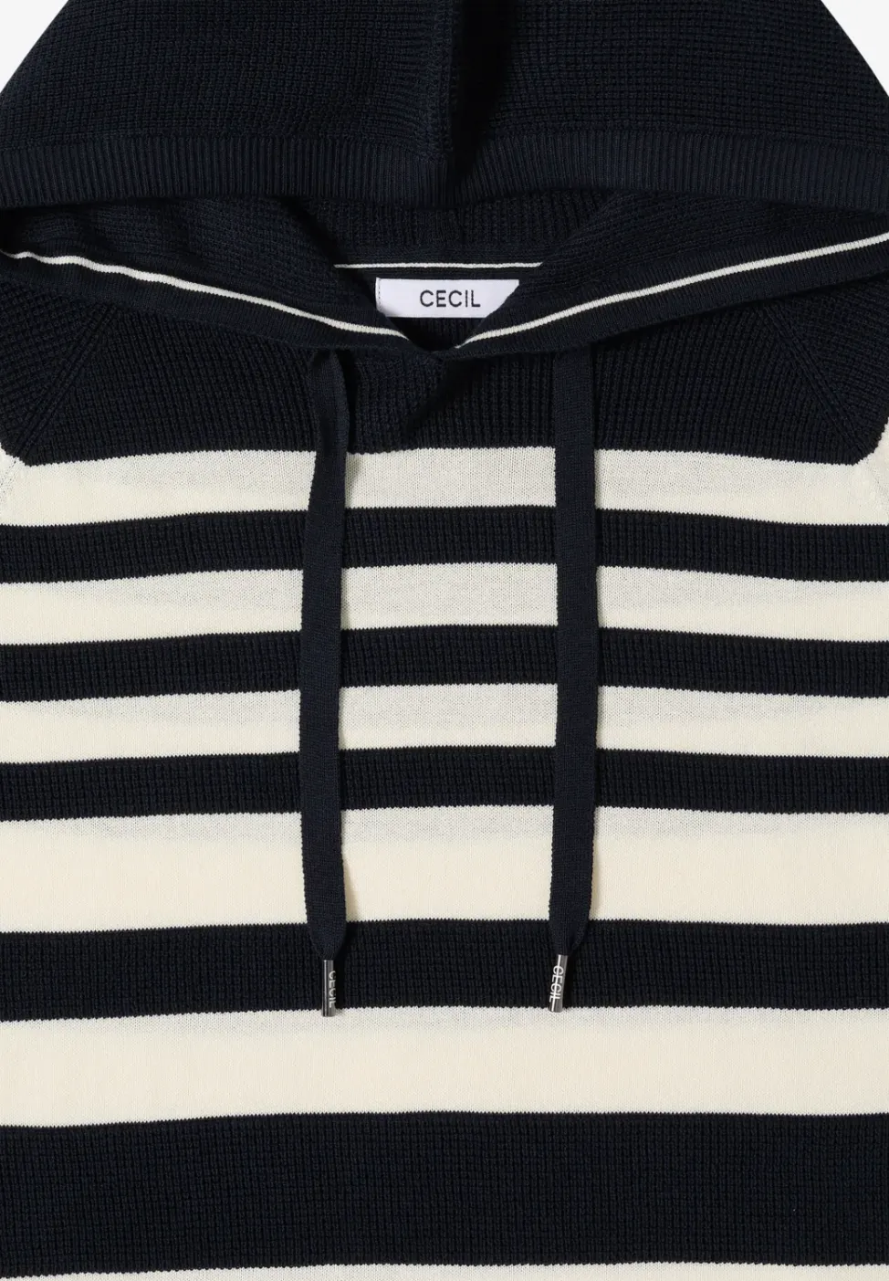Gestreepte hoodie met structuur