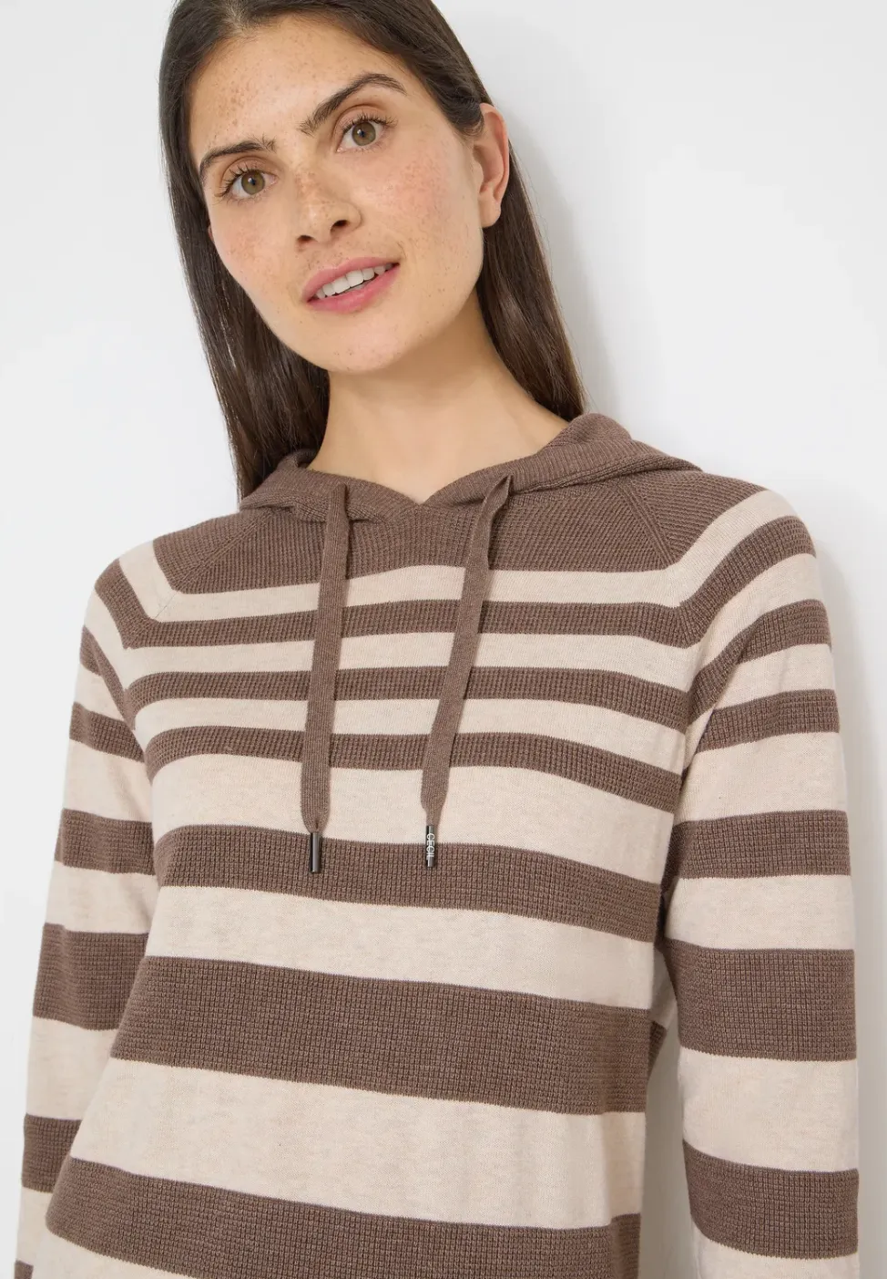 Gestreepte hoodie met structuur