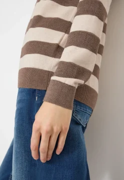 Gestreepte hoodie met structuur