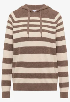Gestreepte hoodie met structuur