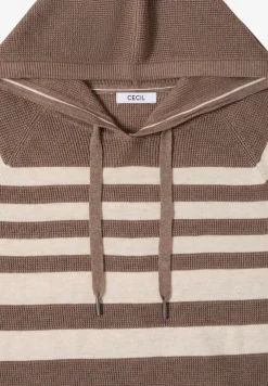Gestreepte hoodie met structuur