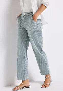 Gestreepte jeans