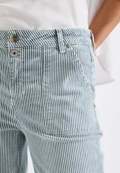 Gestreepte jeans