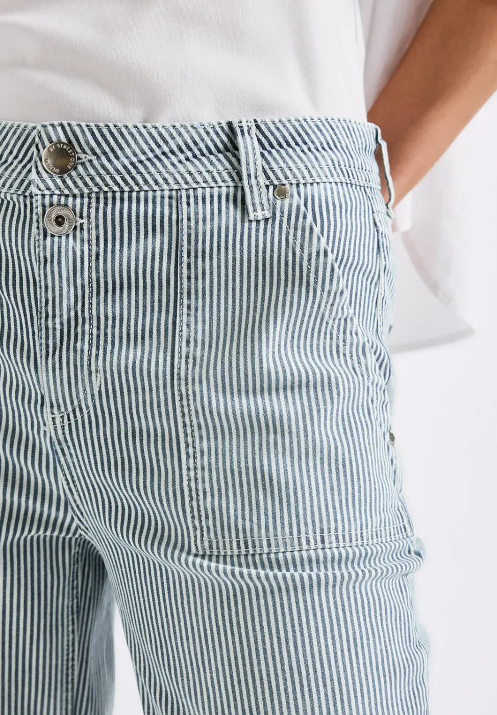 Gestreepte jeans