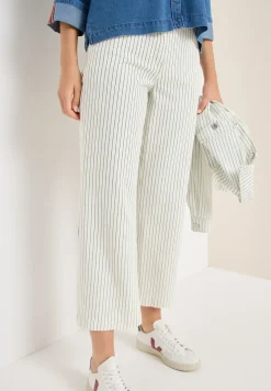 Gestreepte jeans met Wide Legs