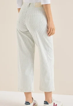Gestreepte jeans met Wide Legs