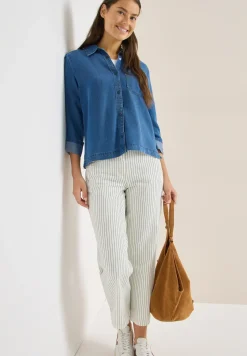 Gestreepte jeans met Wide Legs