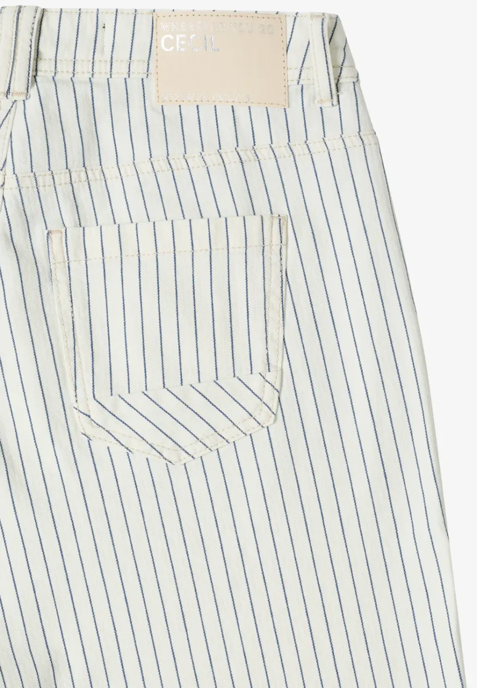 Gestreepte jeans met Wide Legs