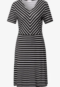 Gestreepte jersey jurk