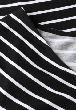 Gestreepte jersey jurk